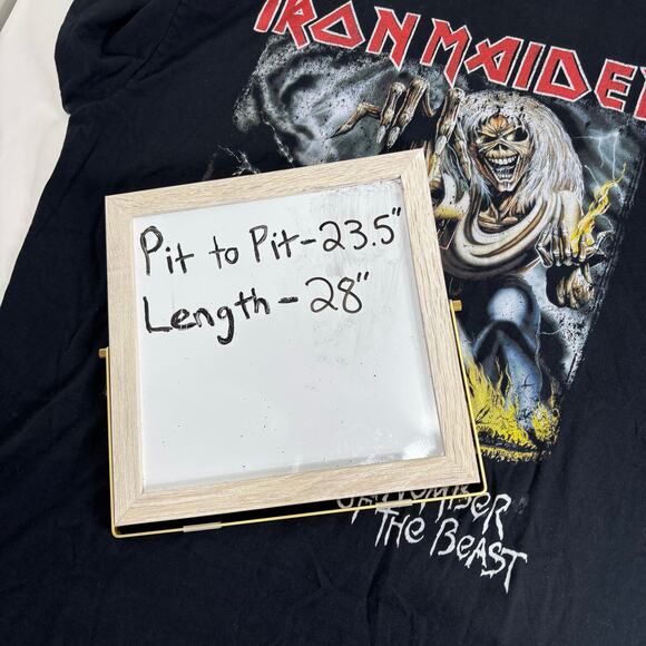Vintage 2008 Iron Maiden The Number of The Beast Concert Tour Band Reprint Shirt - Picture 5 of 5